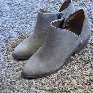 Suede ankle bootie
